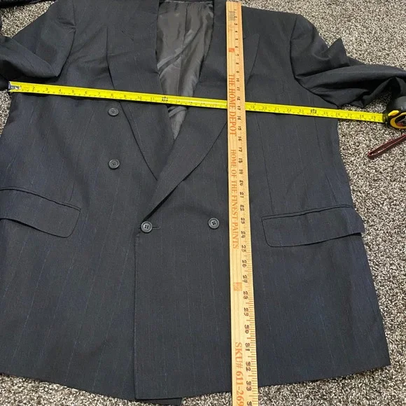 Ermenegildo‎ Zegna Neiman mens 52 Double Breasted fine worsted super 100s Blazer